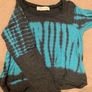 Vintage Havana Teal Die Tie Soft Long Sleeve